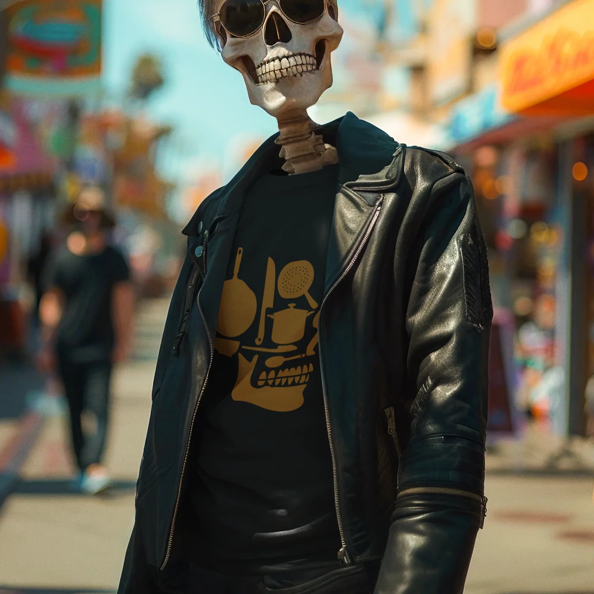 Skull Kitchen Halloween Unisex Tee - Odd Chef