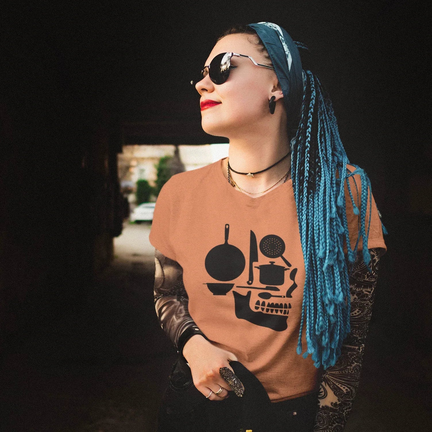 Skull Kitchen Chef Unisex Tee - Odd Chef