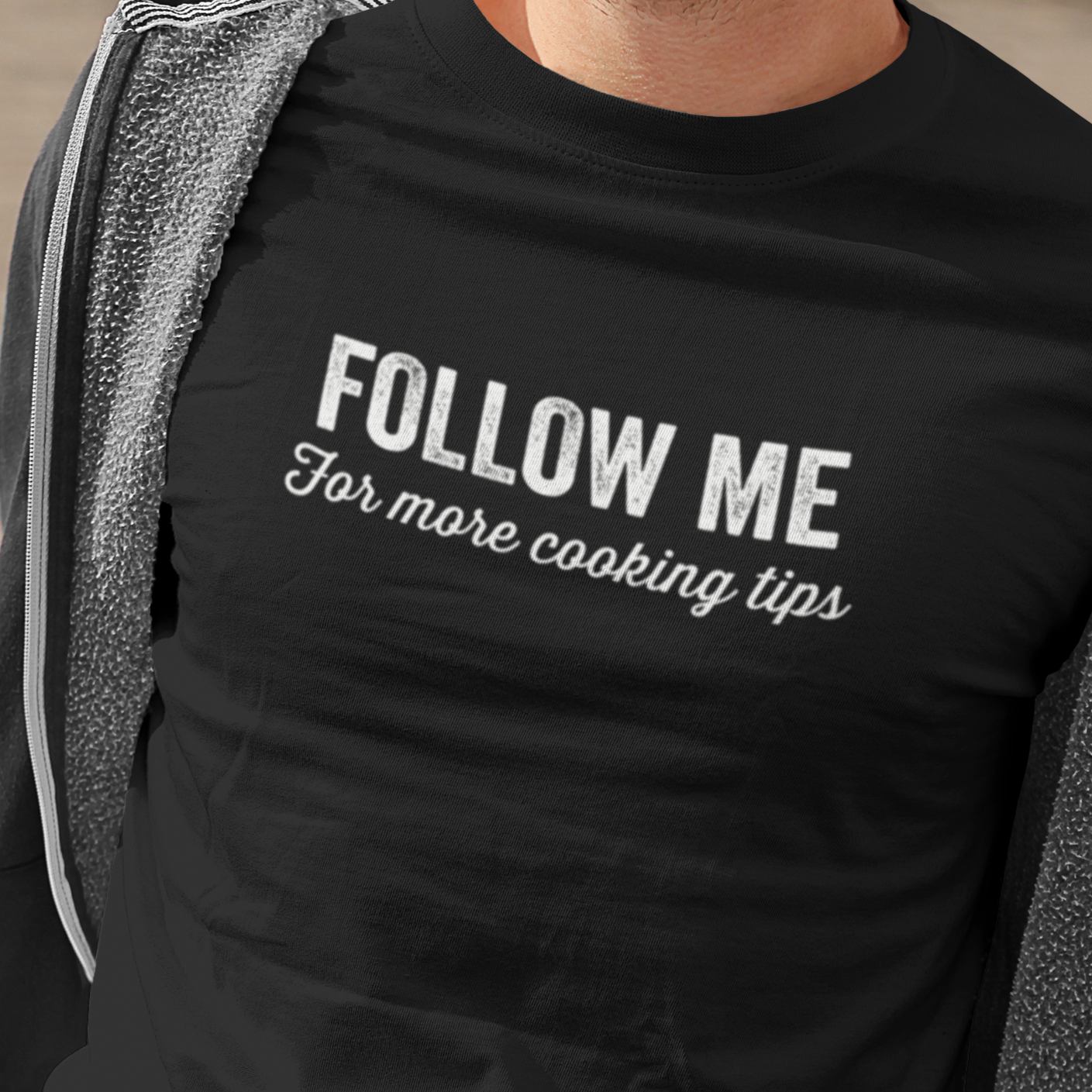 Follow Me for More Cooking Tips Short-Sleeve Unisex T-Shirt