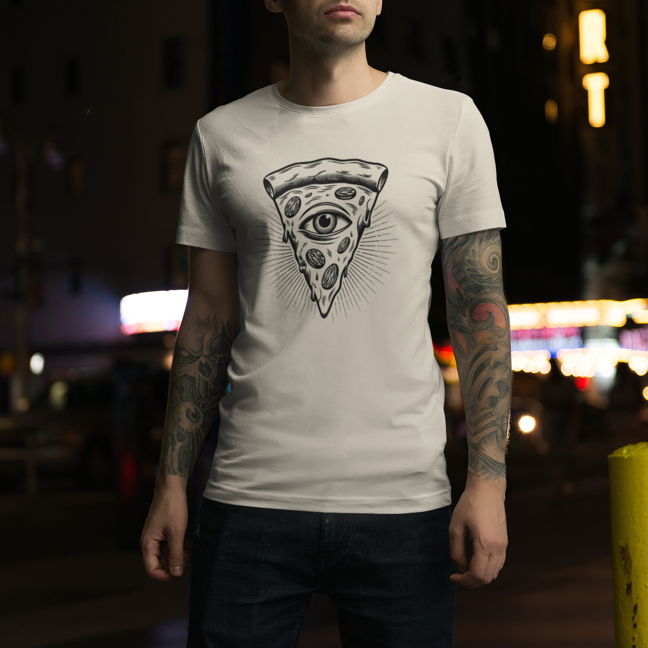 All-Seeing Pizza Unisex Tee