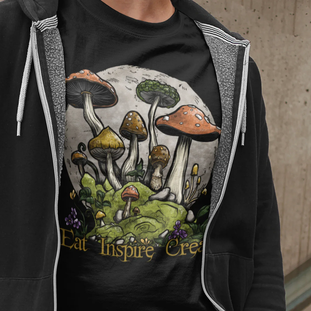 Mushroom Eat Inspire Create Unisex Tee - Odd Chef