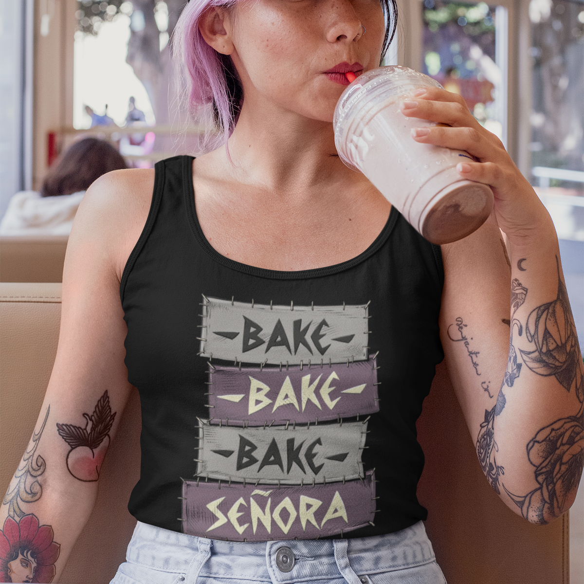 Bake Senora Women’s Fitted Racerback Tank Top