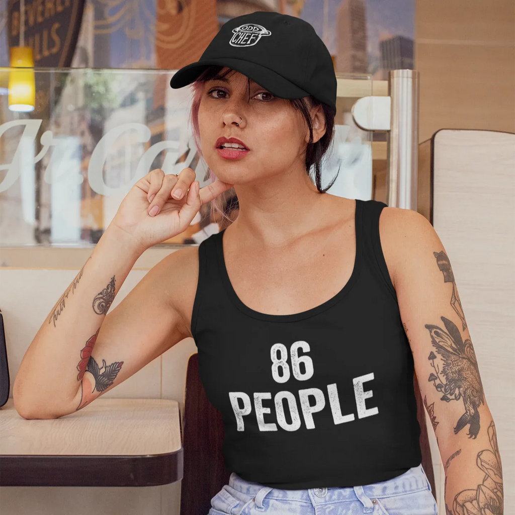 86 People Women’s Fitted Racerback Tank Top - Odd Chef