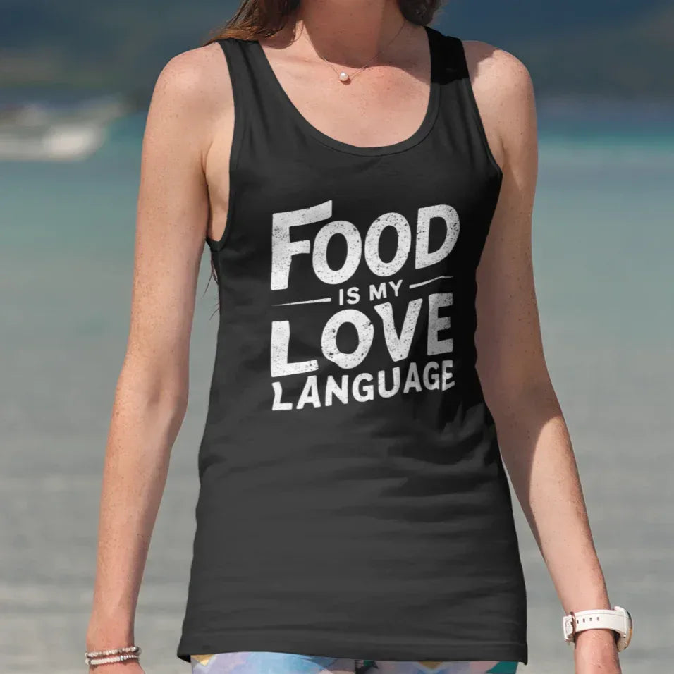 Food is my Love Language Women’s fitted racerback tank top - Odd Chef