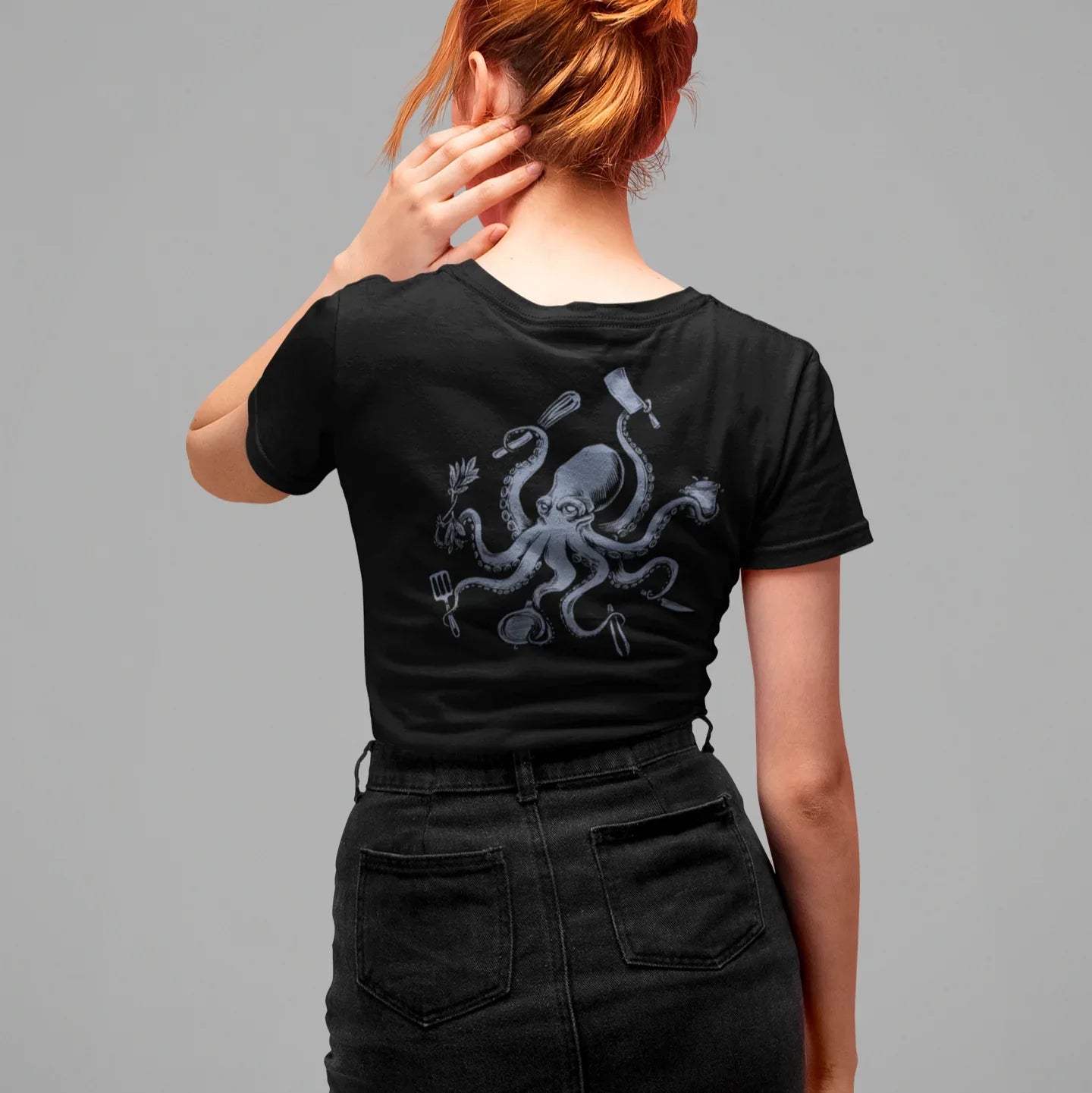 BACK PRINT Chef Octopus Unisex Tee - Odd Chef