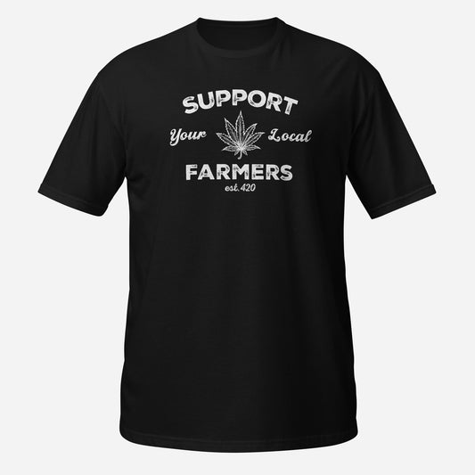 Support Your Local Farmers Pot Leaf Short-Sleeve Unisex T-Shirt