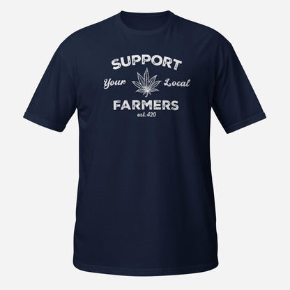 Support Your Local Farmers Pot Leaf Short-Sleeve Unisex T-Shirt