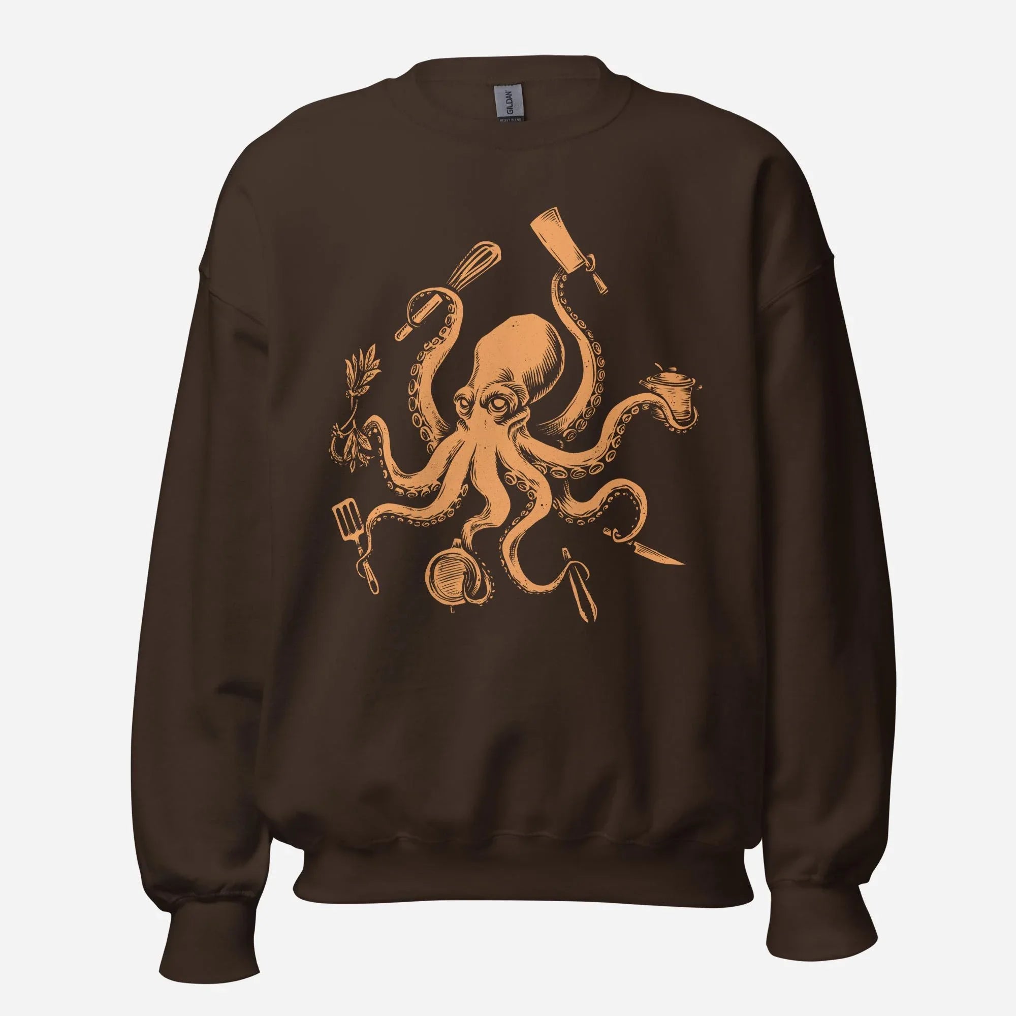 Chef Octopus Orange Unisex Sweatshirt - Odd Chef