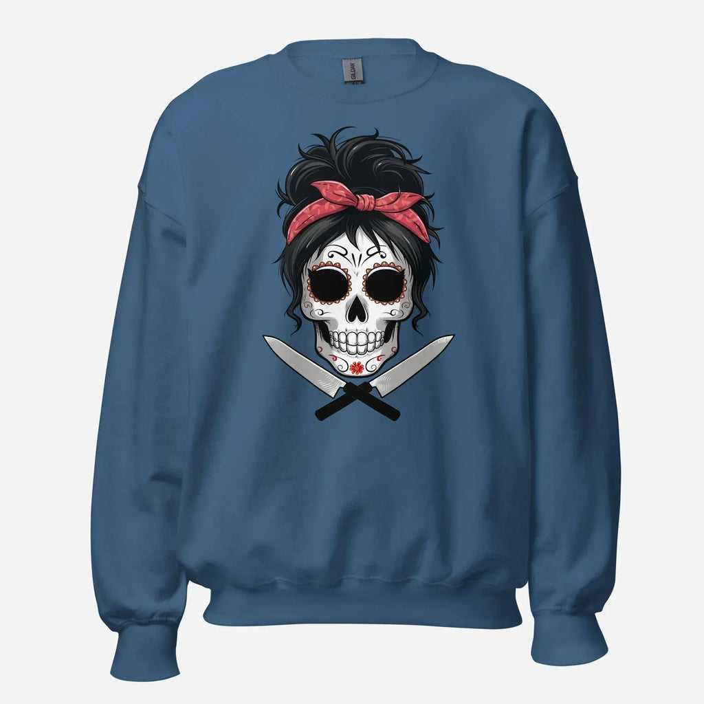 Sugar Skull Chef Chick Unisex Sweatshirt - Odd Chef