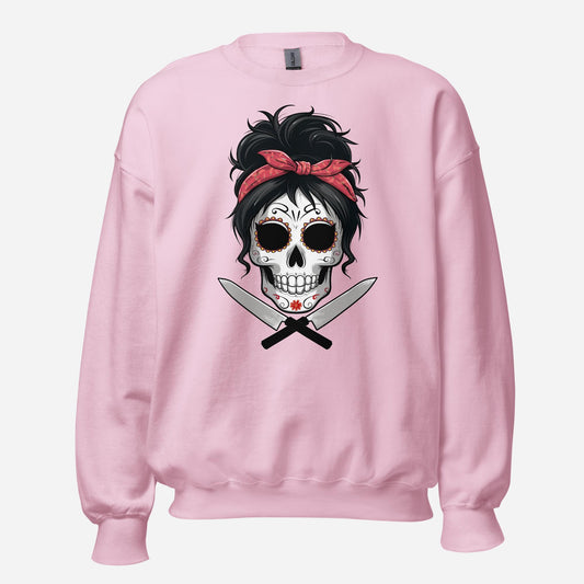 Sugar Skull Chef Chick Unisex Sweatshirt