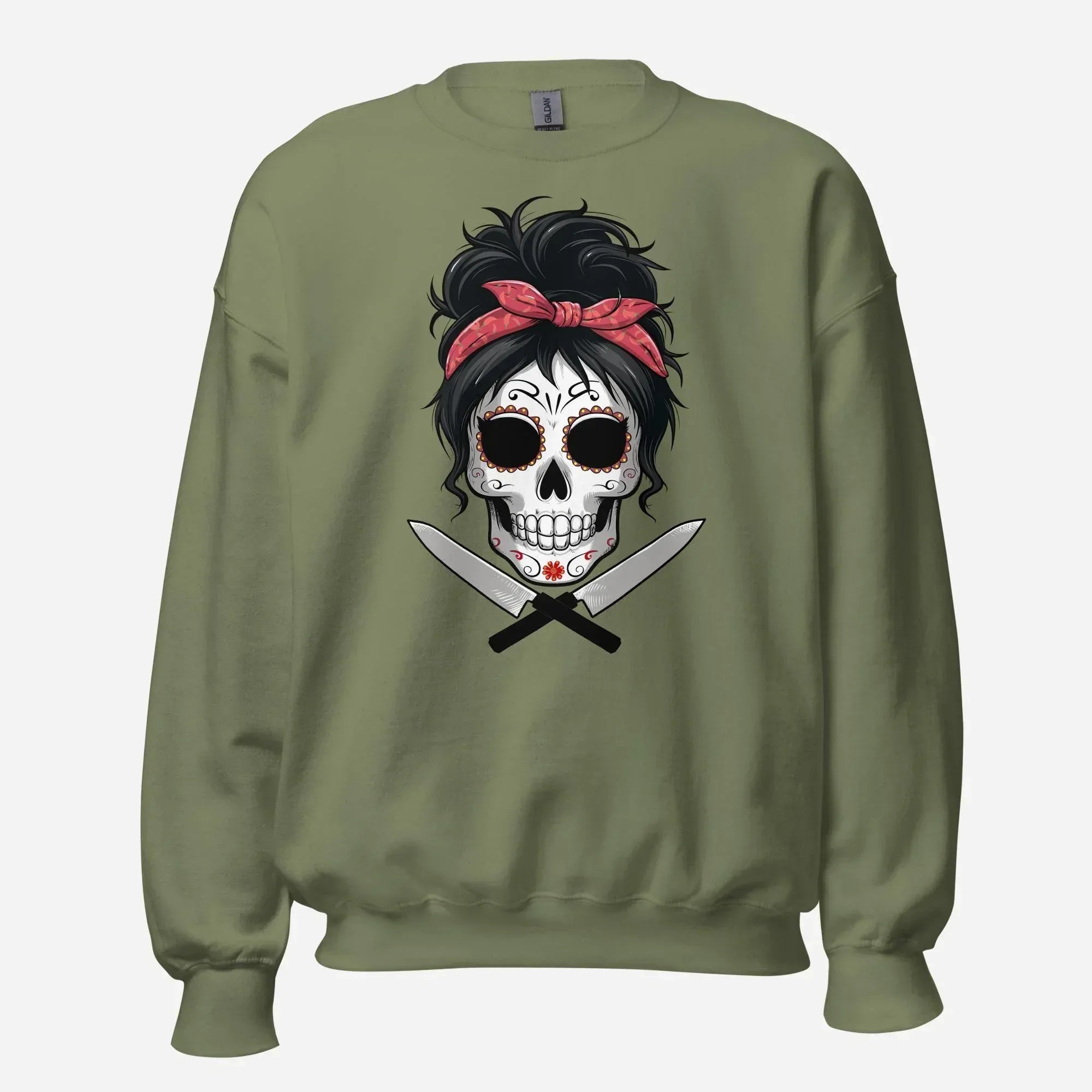 Sugar Skull Chef Chick Unisex Sweatshirt - Odd Chef