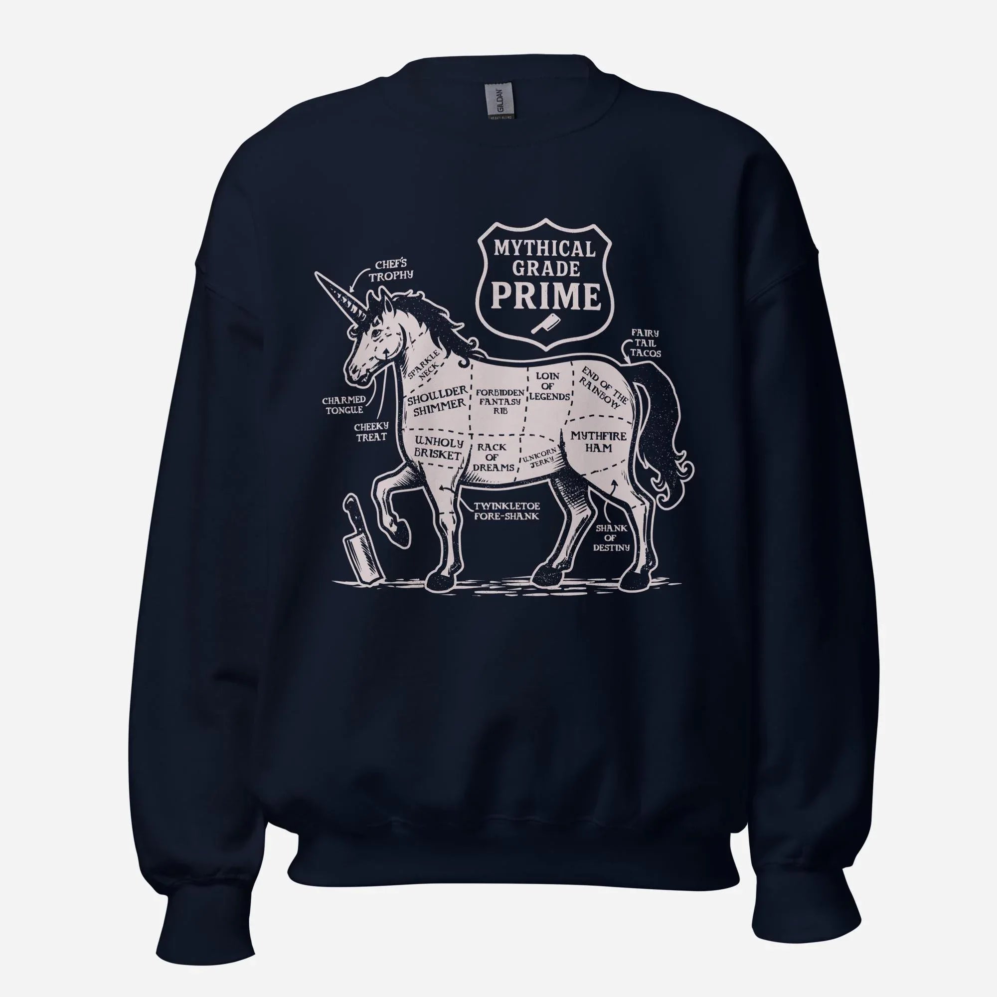 Unicorn Butcher Cuts Unisex Sweatshirt - Odd Chef