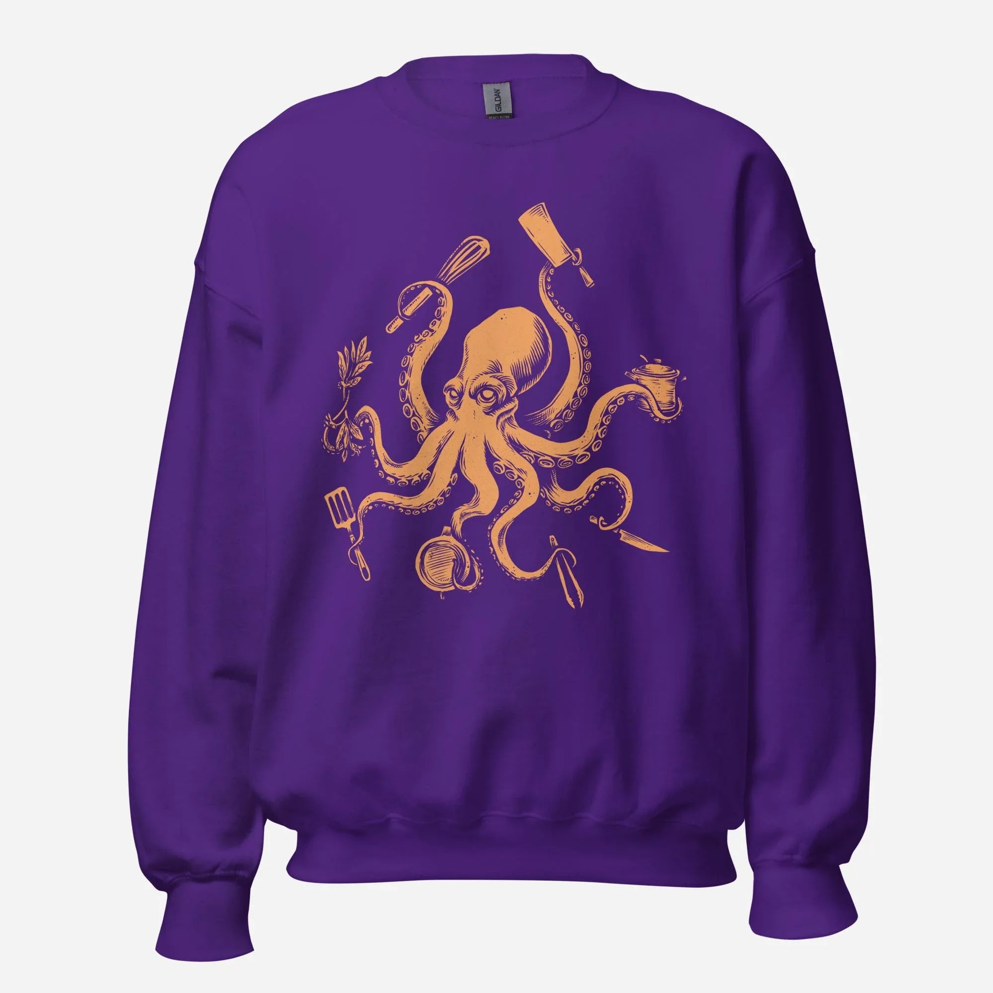 Chef Octopus Orange Unisex Sweatshirt - Odd Chef
