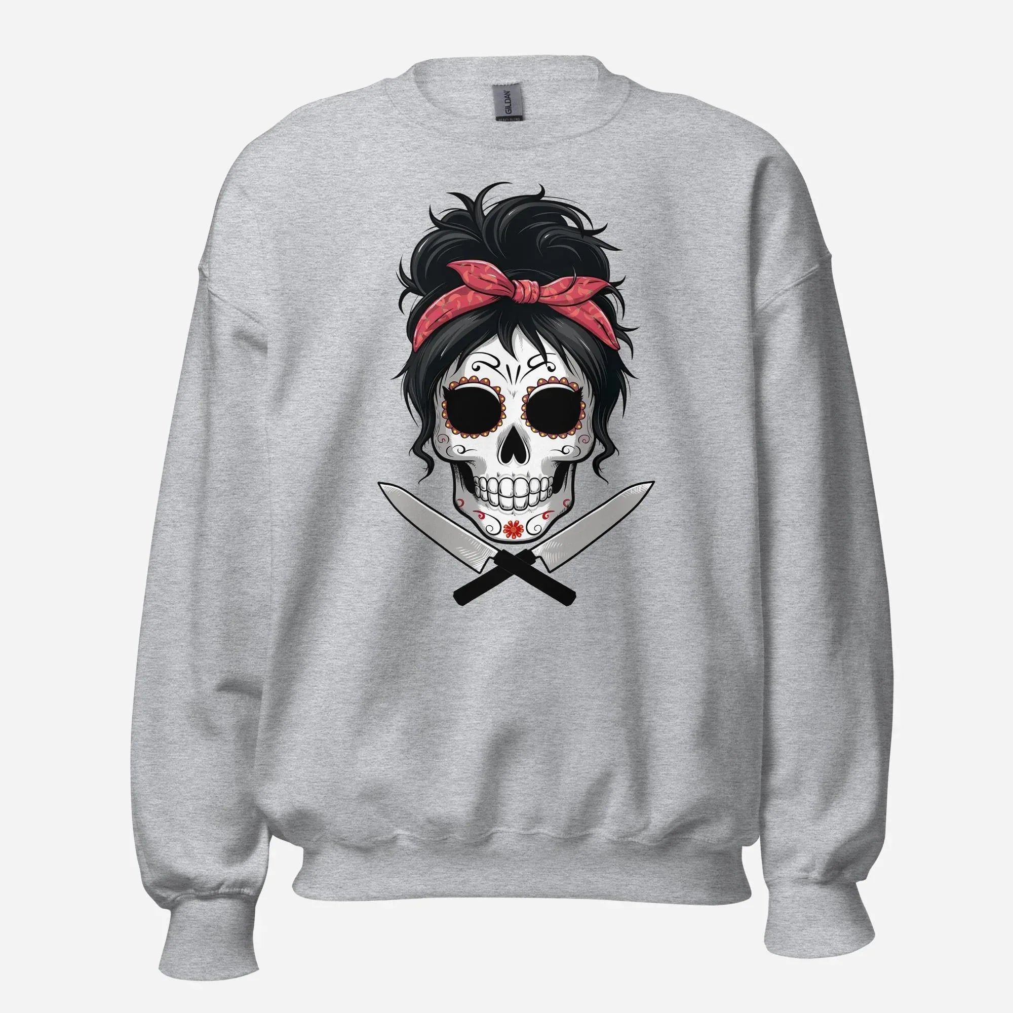 Sugar Skull Chef Chick Unisex Sweatshirt - Odd Chef