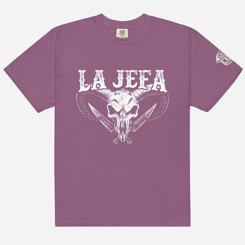 La Jefa Ram Skull Heavyweight Streetwear Tee - Odd Chef