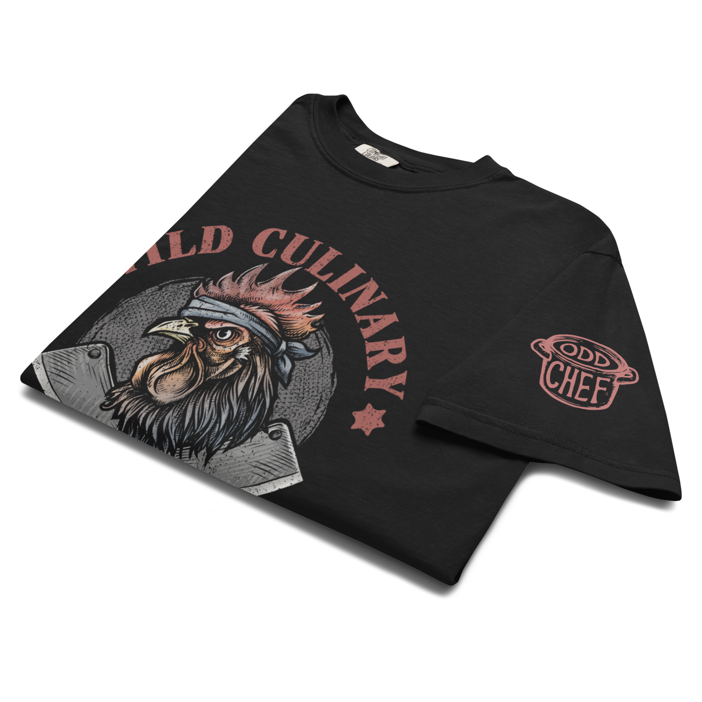 Wild Culinary Rooster Heavyweight Streetwear Tee