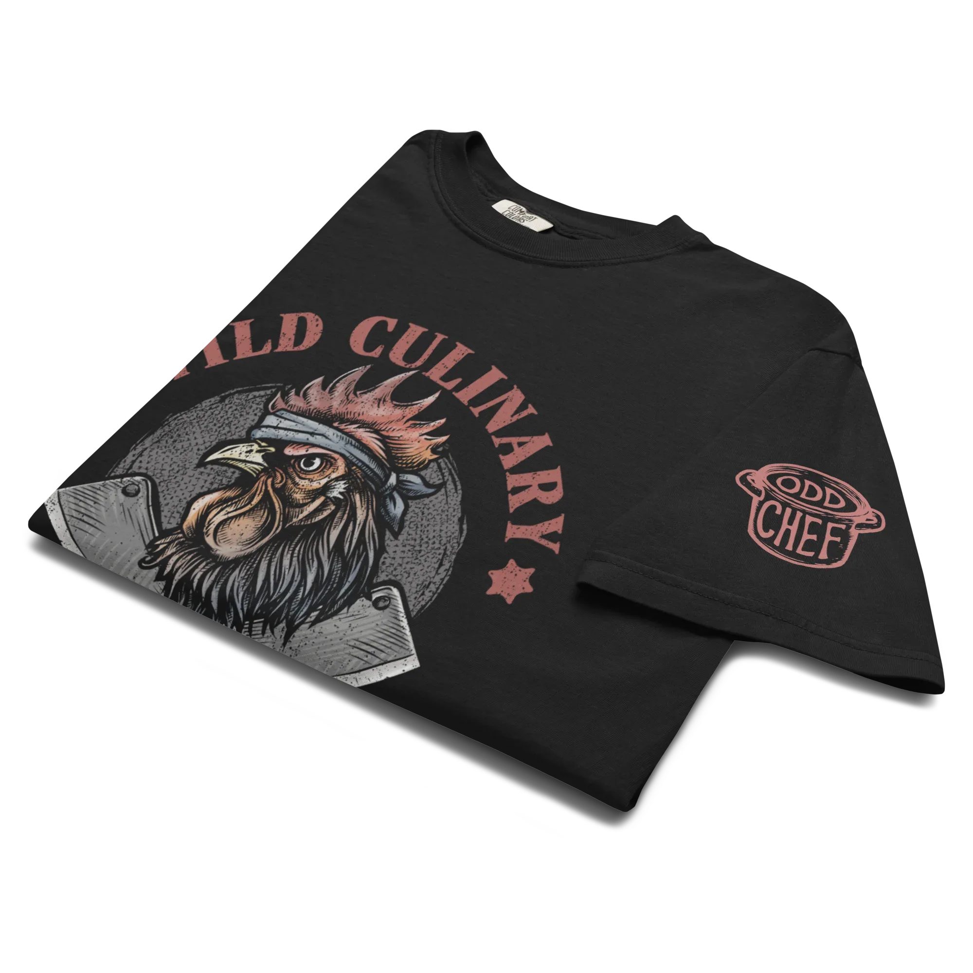 Wild Culinary Rooster Heavyweight Streetwear Tee - Odd Chef