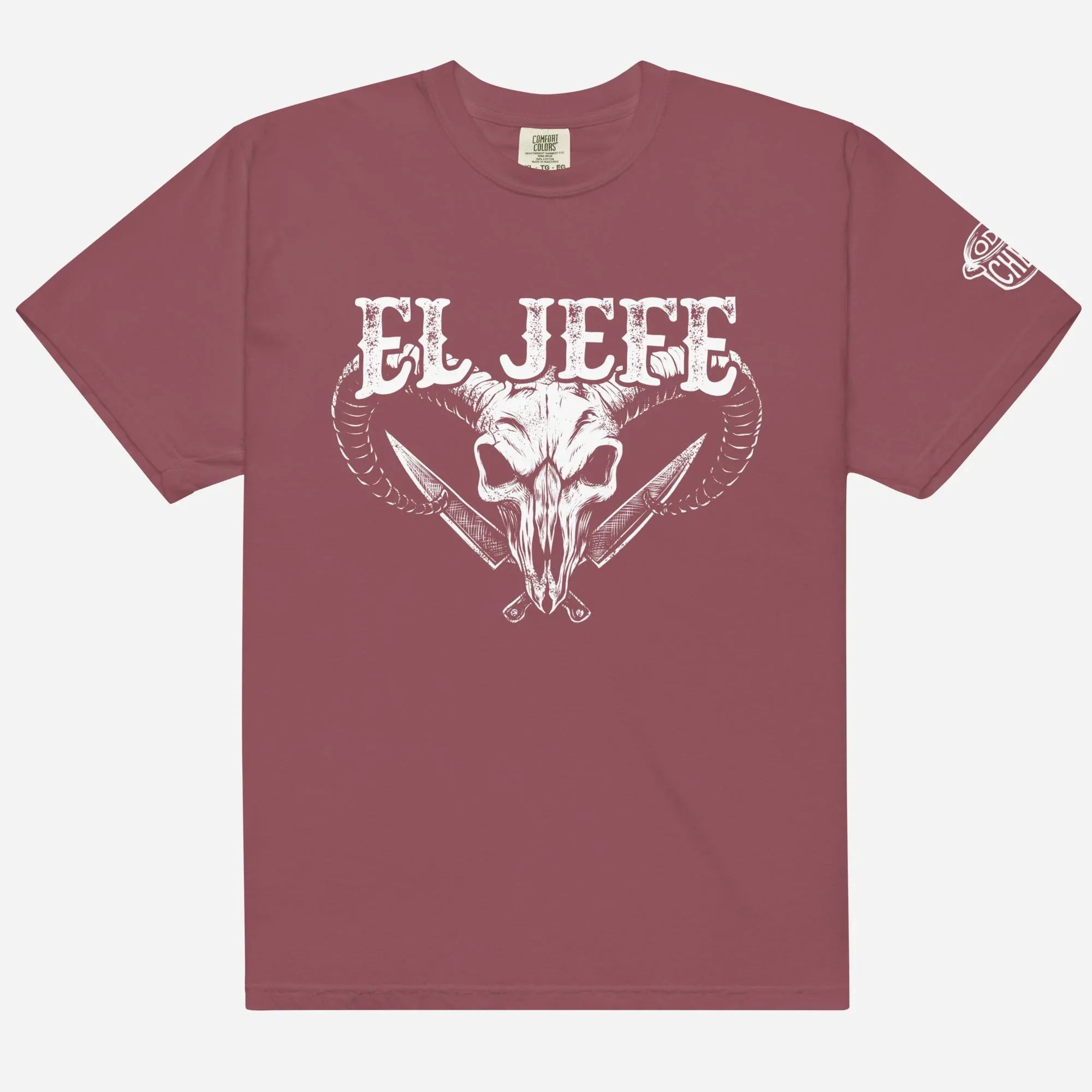 El Jefe Ram Skull Heavyweight Streetwear Tee - Odd Chef