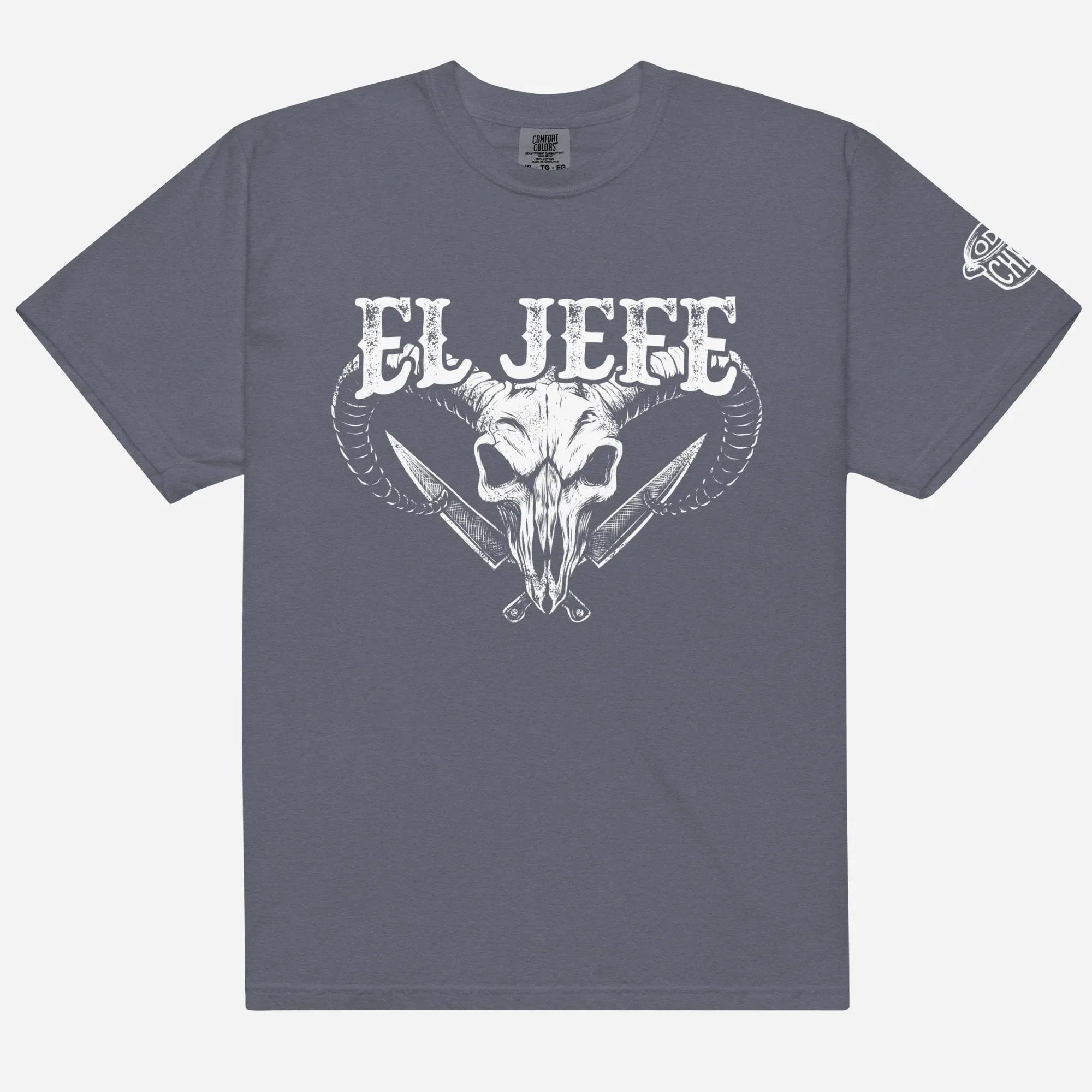 El Jefe Ram Skull Heavyweight Streetwear Tee - Odd Chef