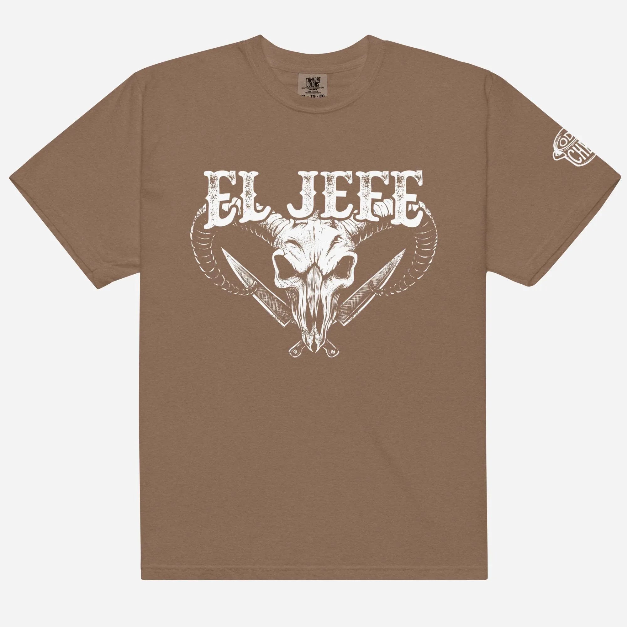 El Jefe Ram Skull Heavyweight Streetwear Tee - Odd Chef
