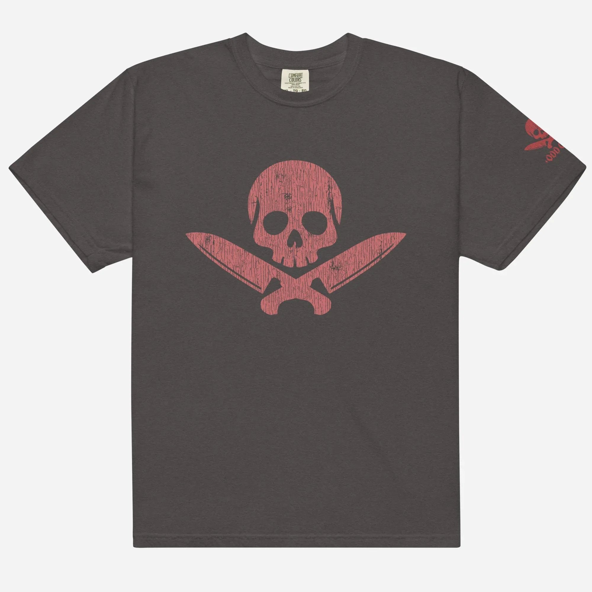 Skull & Crossed Knives Heavyweight Streetwear Tee - Odd Chef