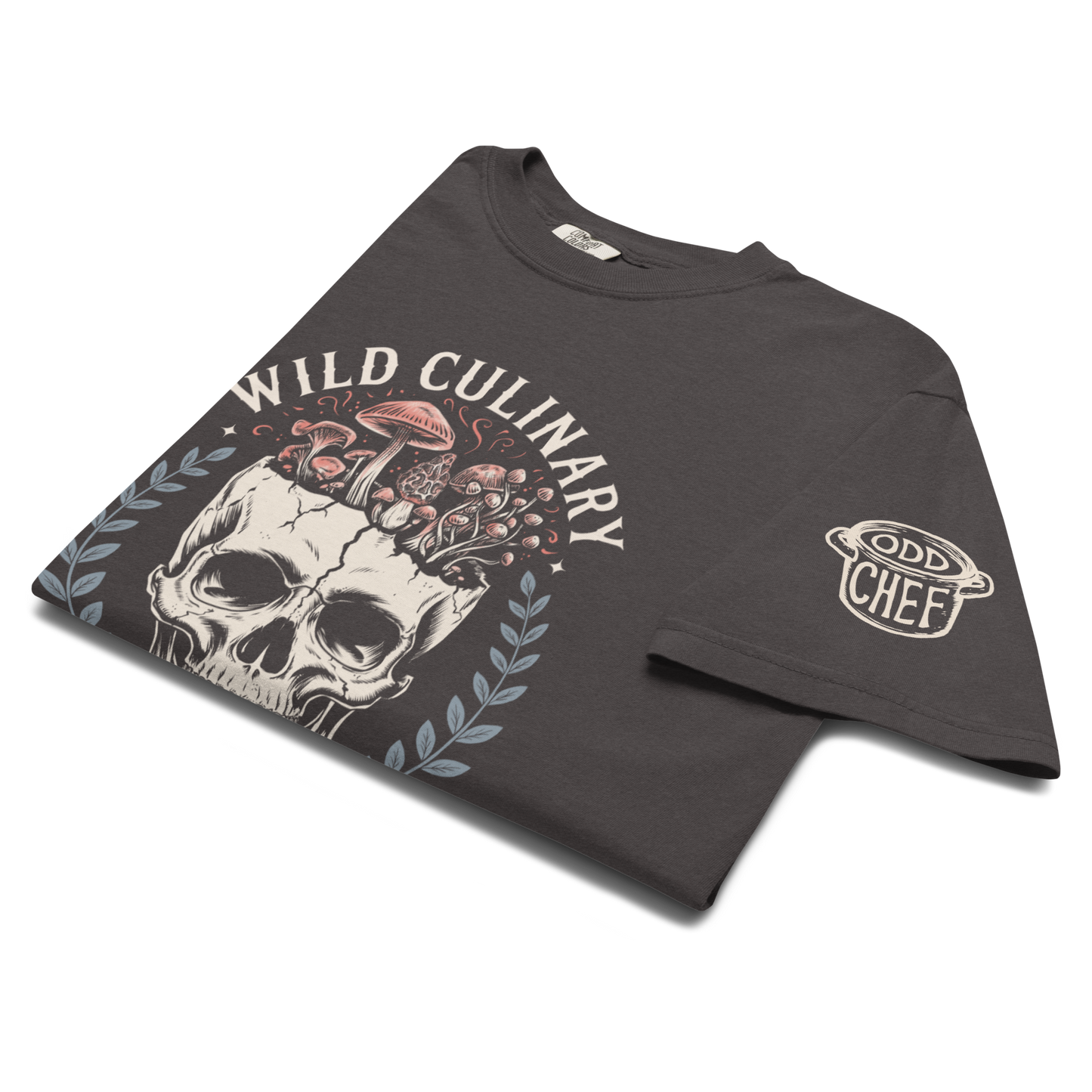 Wild Culinary Mushroom Skull Heavyweight Streetwear Tee