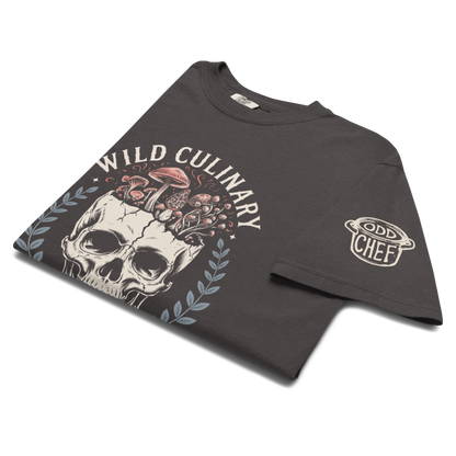 Wild Culinary Mushroom Skull Heavyweight Streetwear Tee
