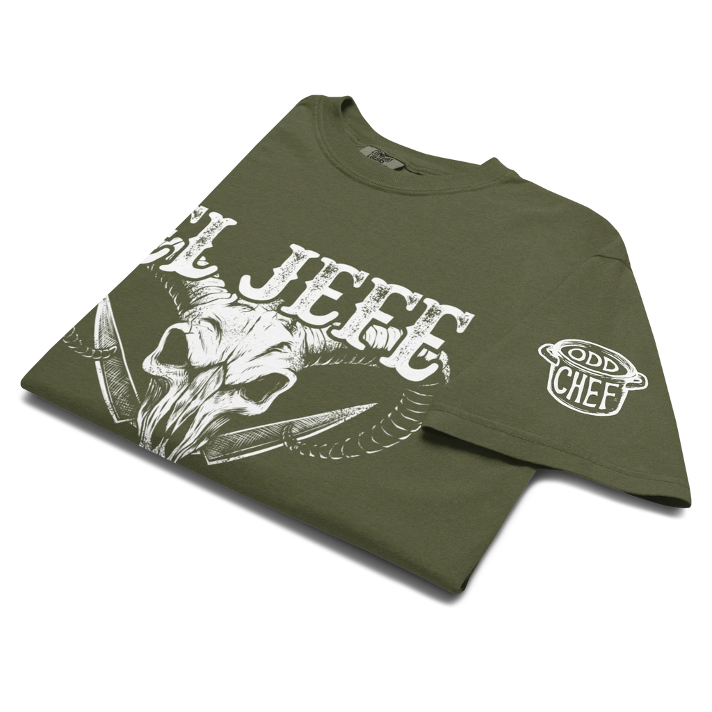 El Jefe Ram Skull Heavyweight Streetwear Tee - Odd Chef