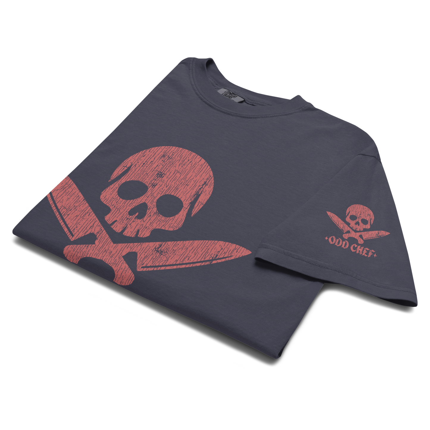 Skull & Crossed Knives Heavyweight Streetwear Tee