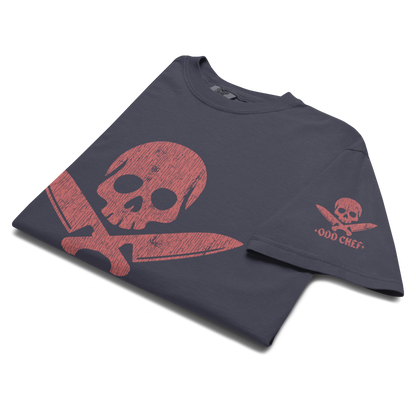 Skull & Crossed Knives Heavyweight Streetwear Tee