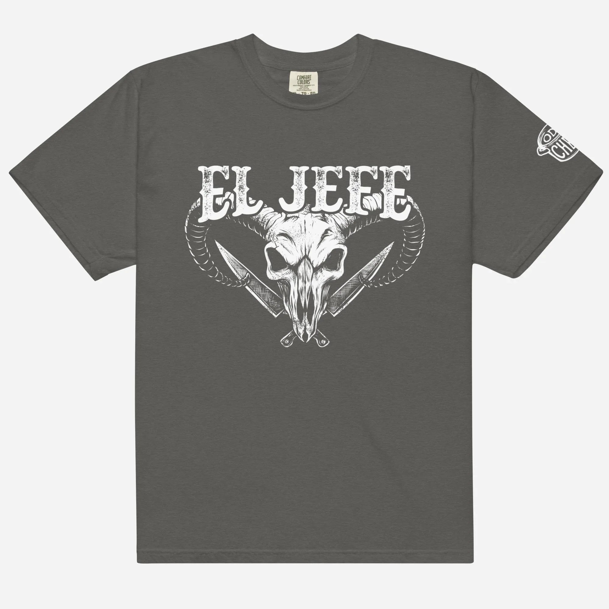 El Jefe Ram Skull Heavyweight Streetwear Tee - Odd Chef
