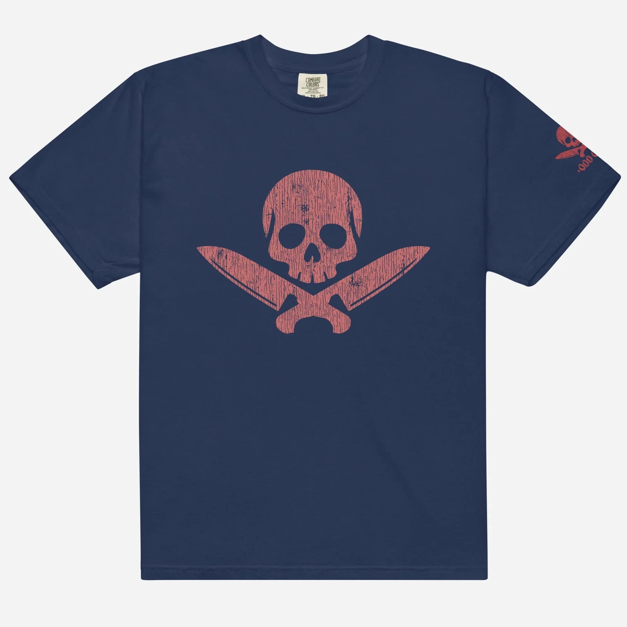 Skull & Crossed Knives Heavyweight Streetwear Tee - Odd Chef