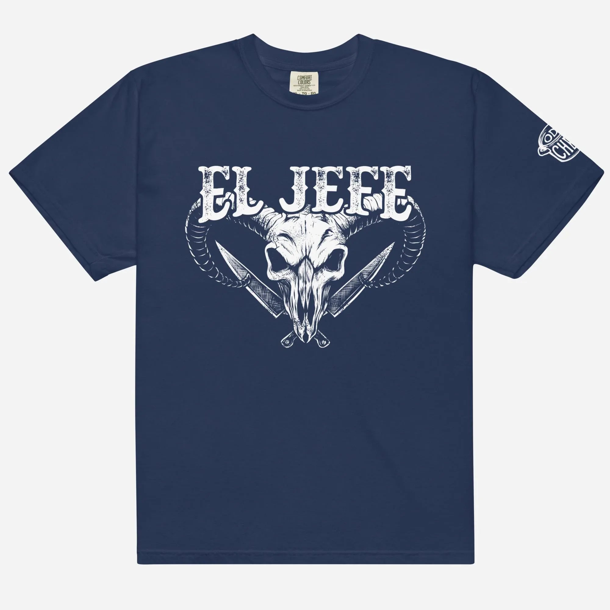 El Jefe Ram Skull Heavyweight Streetwear Tee - Odd Chef