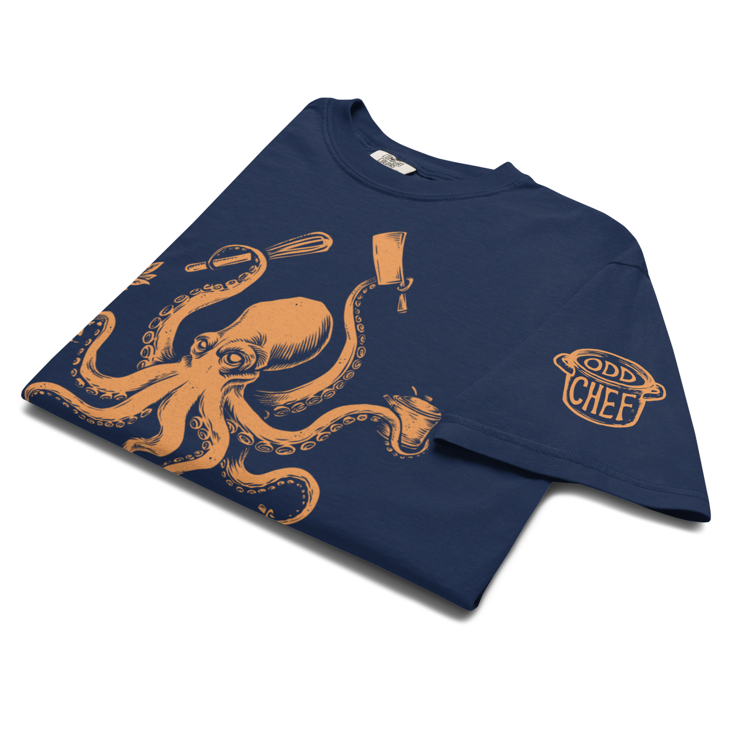 Octo-Chef Orange Heavyweight Streetwear Tee