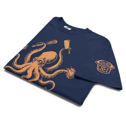 Octo-Chef Orange Heavyweight Streetwear Tee