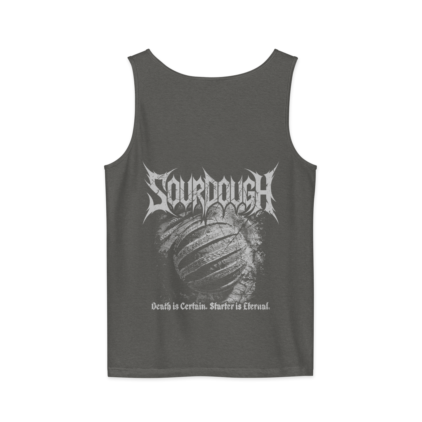 Sourdough Starter is Eternal BACK PRINT Premium Unisex tank
