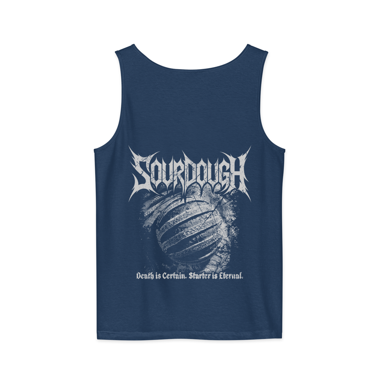 Sourdough Starter is Eternal BACK PRINT Premium Unisex tank