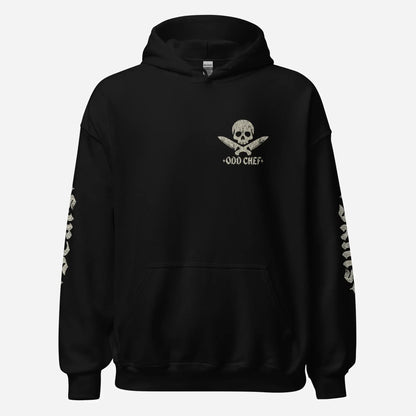Official Edition Bone-White Skull & Crossed Knives Unisex Hoodie - Odd Chef