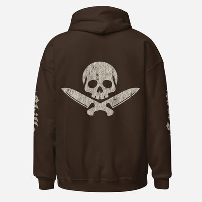 Official Edition Bone-White Skull & Crossed Knives Unisex Hoodie - Odd Chef