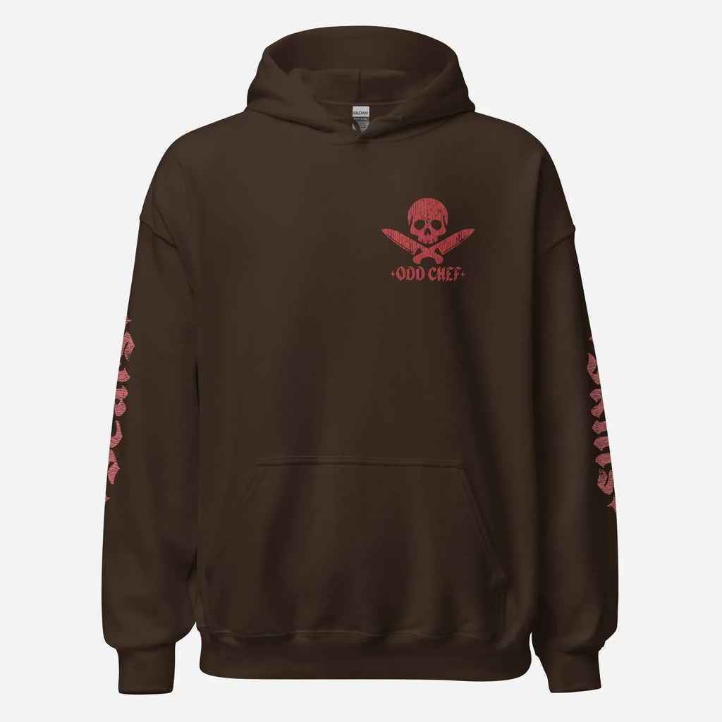 Official Edition Meat-Red Skull & Crossed Knives Unisex Hoodie - Odd Chef