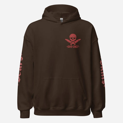 Official Edition Meat-Red Skull & Crossed Knives Unisex Hoodie - Odd Chef