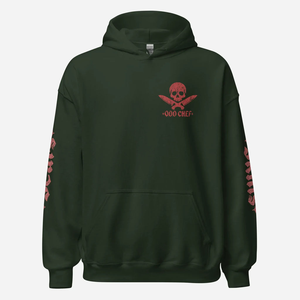 Official Edition Meat-Red Skull & Crossed Knives Unisex Hoodie - Odd Chef