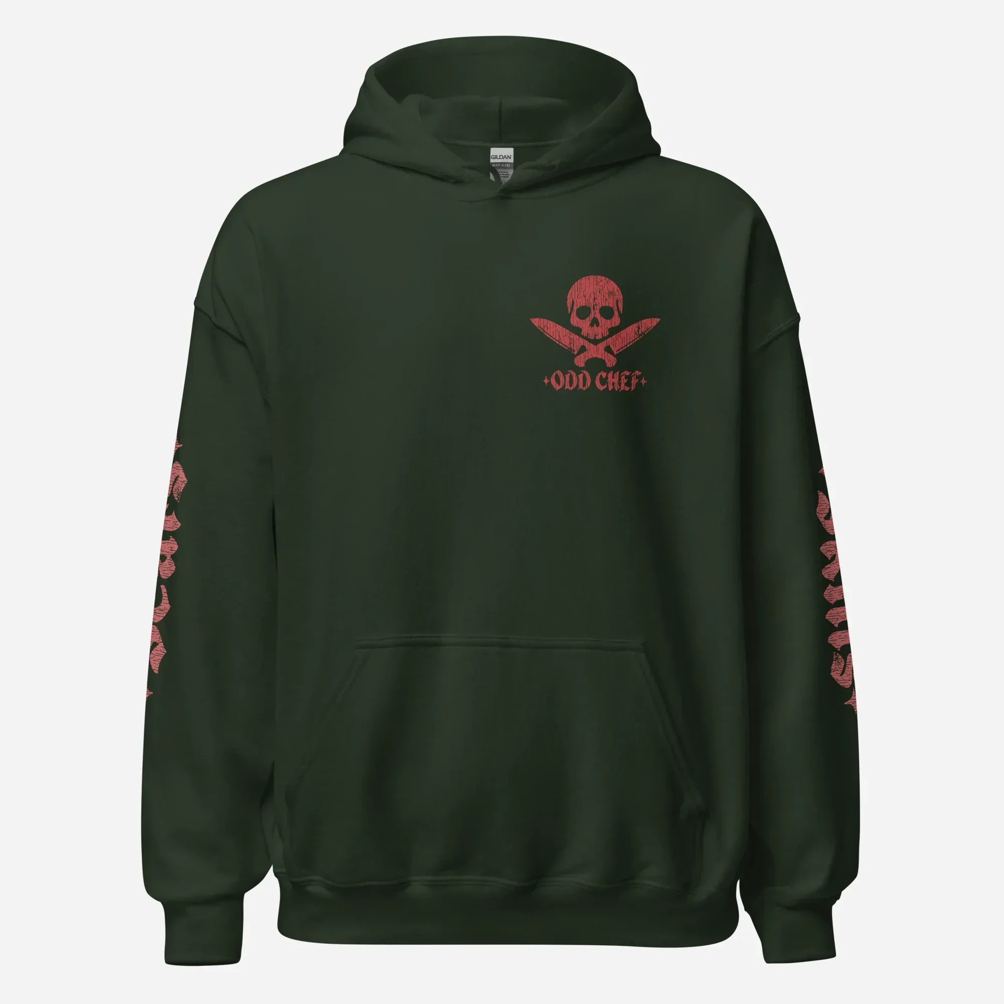 Official Edition Meat-Red Skull & Crossed Knives Unisex Hoodie - Odd Chef
