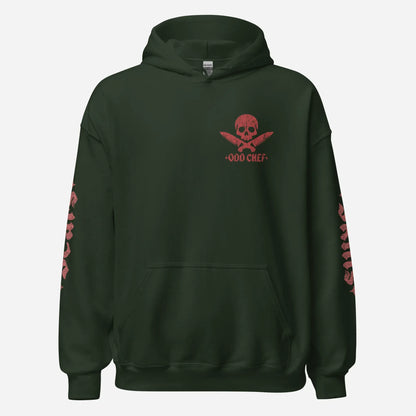 Official Edition Meat-Red Skull & Crossed Knives Unisex Hoodie - Odd Chef