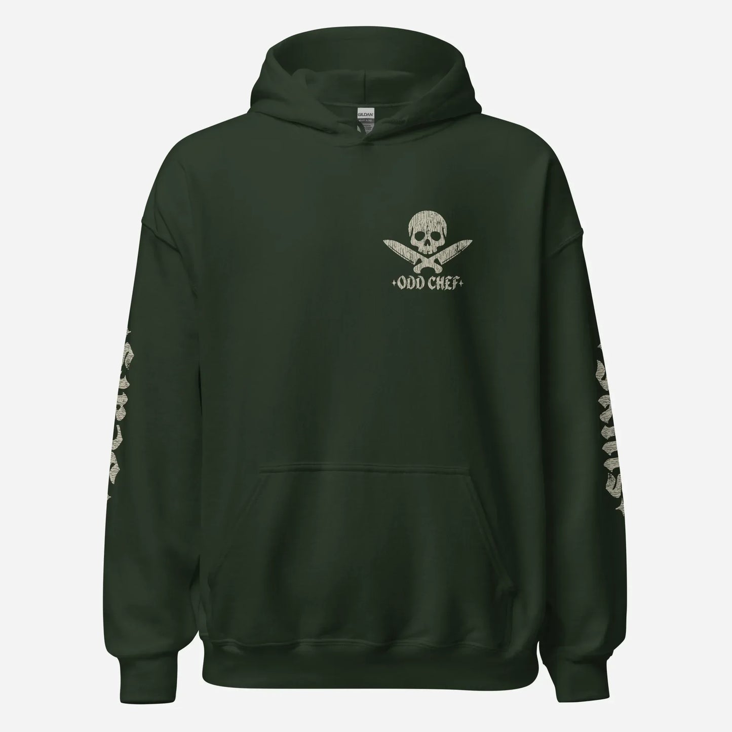 Official Edition Bone-White Skull & Crossed Knives Unisex Hoodie - Odd Chef