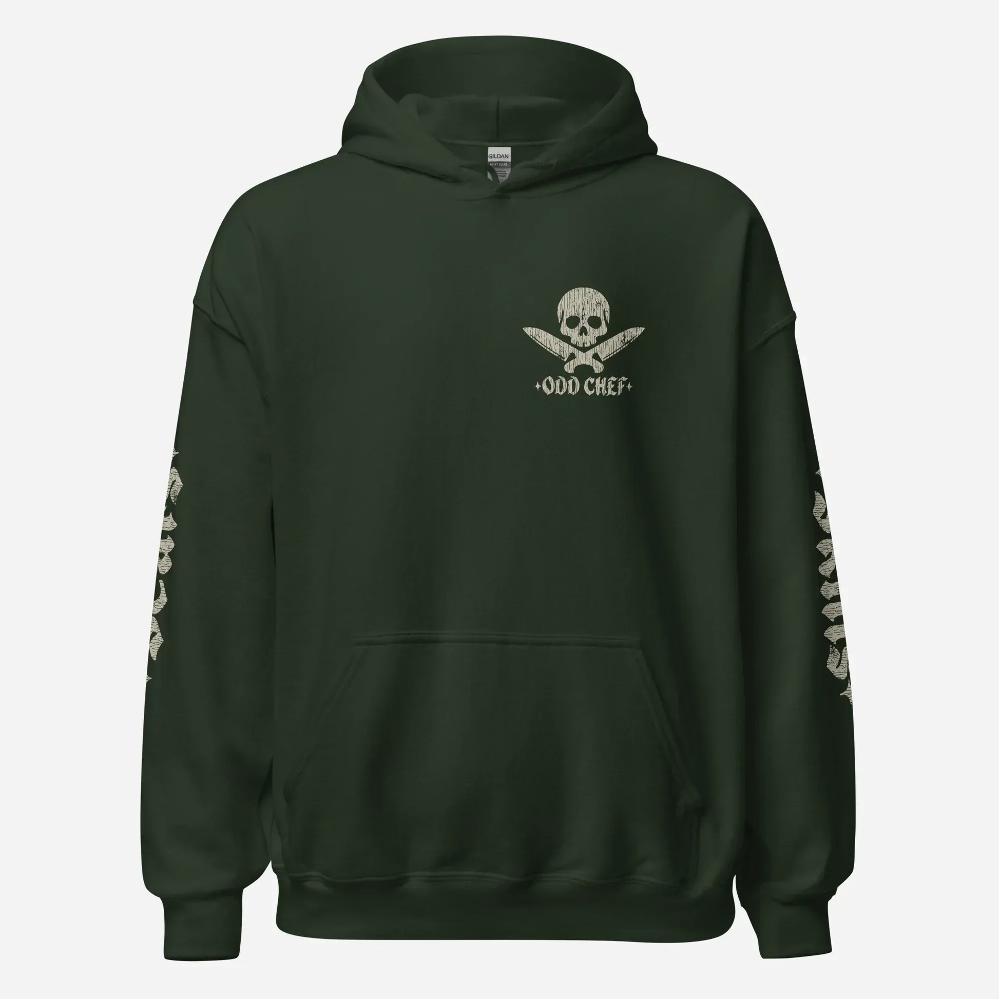 Official Edition Bone-White Skull & Crossed Knives Unisex Hoodie - Odd Chef
