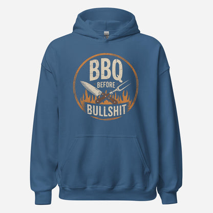 BBQ Before Bullshit Unisex Hoodiemockup