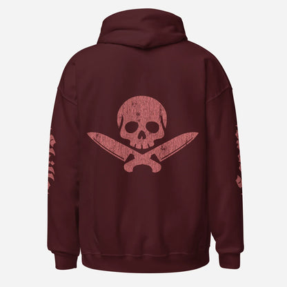 Official Edition Meat-Red Skull & Crossed Knives Unisex Hoodie - Odd Chef