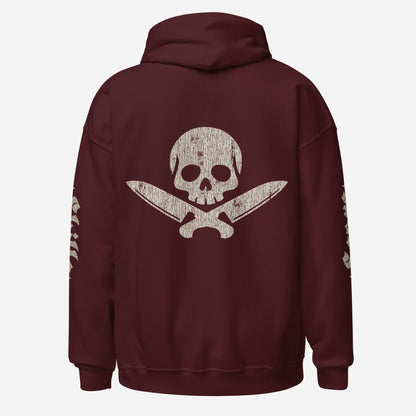 Official Edition Bone-White Skull & Crossed Knives Unisex Hoodie - Odd Chef