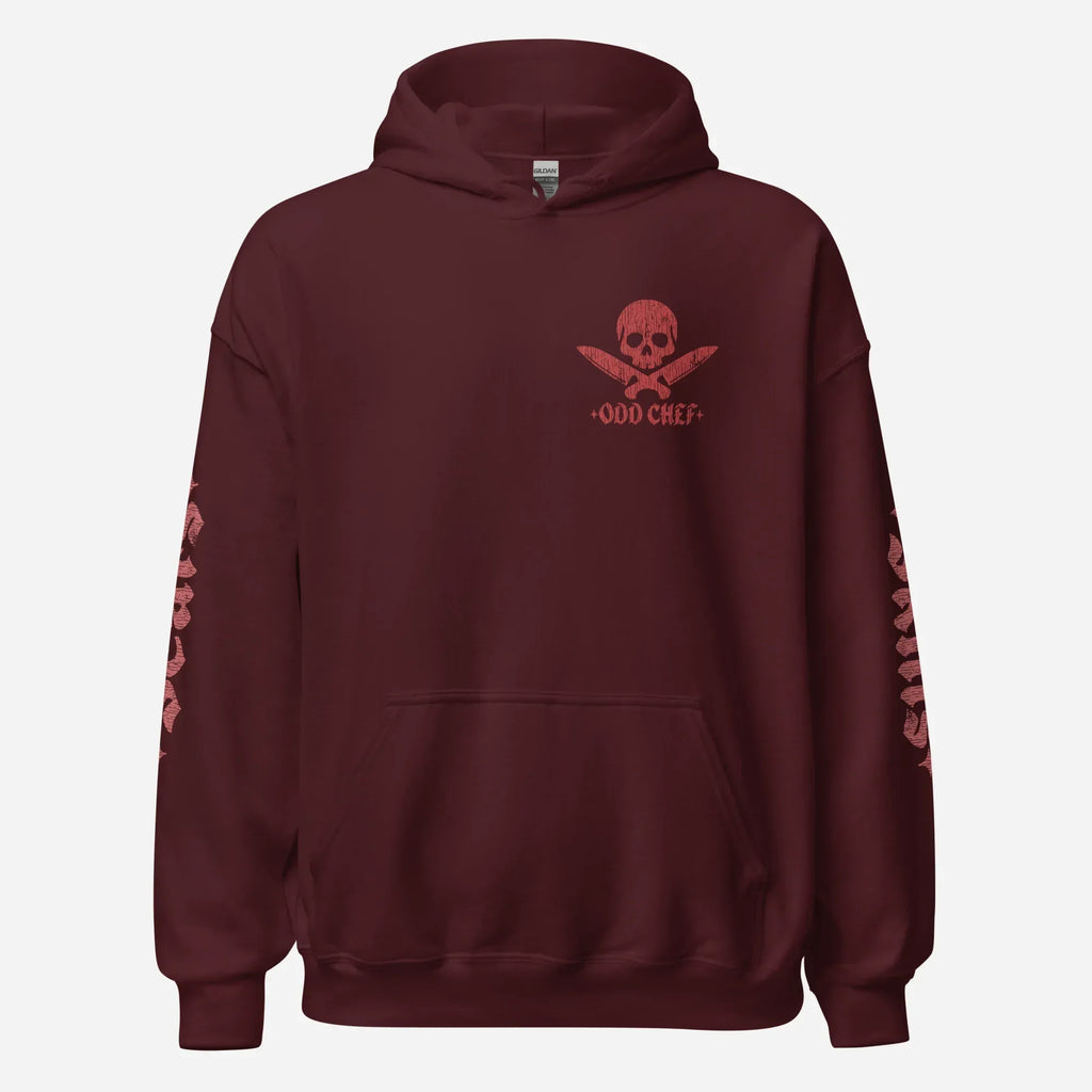 Official Edition Meat-Red Skull & Crossed Knives Unisex Hoodie - Odd Chef